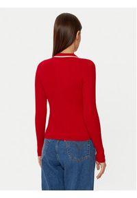 Tommy Jeans Sweter DW0DW19887 Czerwony Slim Fit. Kolor: czerwony. Materiał: bawełna #5