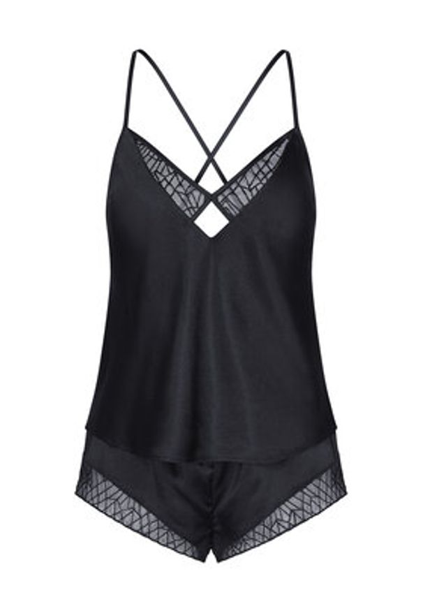 Triumph Piżama A Weekend To Remember 10225050 Czarny Regular Fit. Kolor: czarny. Materiał: syntetyk