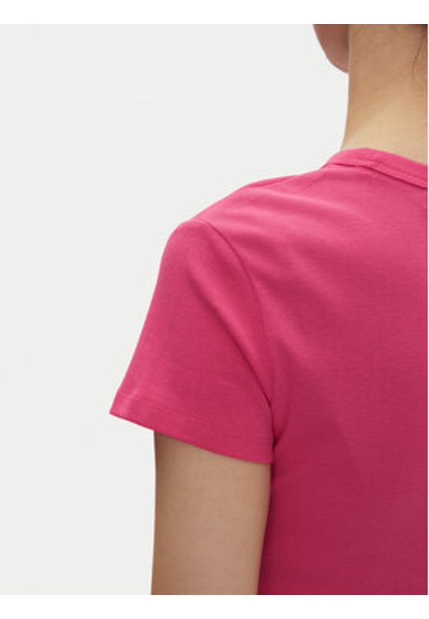 Hugo - HUGO T-Shirt Delanor_2 50539132 Różowy Cropped Fit. Kolor: różowy. Materiał: bawełna
