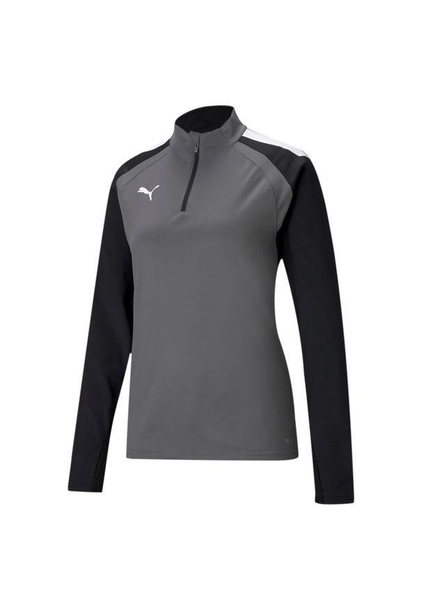 Damski top treningowy 1/4 zip Puma Team Liga. Kolor: szary, wielokolorowy, biały. Sport: piłka nożna
