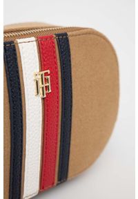 TOMMY HILFIGER - Tommy Hilfiger torebka kolor beżowy. Kolor: beżowy. Rodzaj torebki: na ramię #6