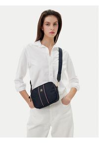 TOMMY HILFIGER - Tommy Hilfiger Torebka Poppy Camera Bag Corp AW0AW17230 Granatowy. Kolor: niebieski. Materiał: skórzane #3