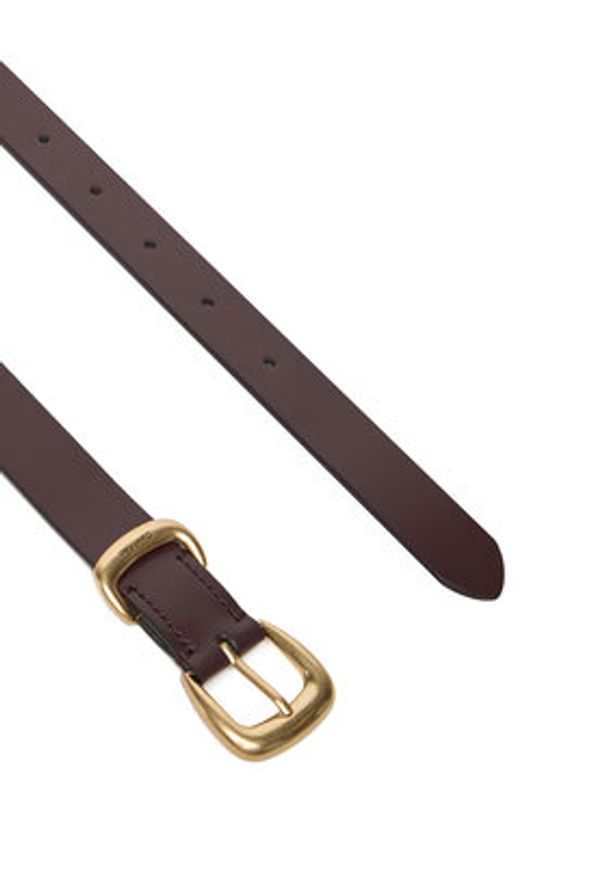 Calvin Klein Pasek Damski Sarah 2 Piece Logo Buckle Belt LV04K7012G Brązowy. Kolor: brązowy. Materiał: skóra