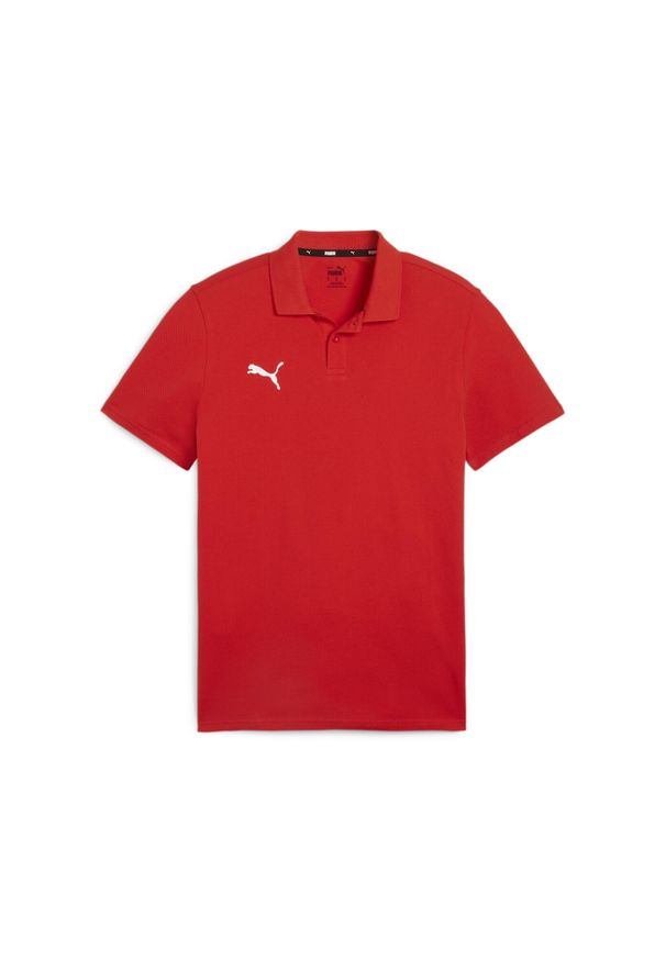 Polo Puma Teamgoal Casuals. Typ kołnierza: polo. Kolor: czerwony. Sport: piłka nożna