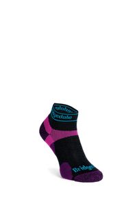 BRIDGEDALE - Skarpety do biegania damskie Bridgedale Ultra LtT2 Merino Sport Low. Kolor: fioletowy