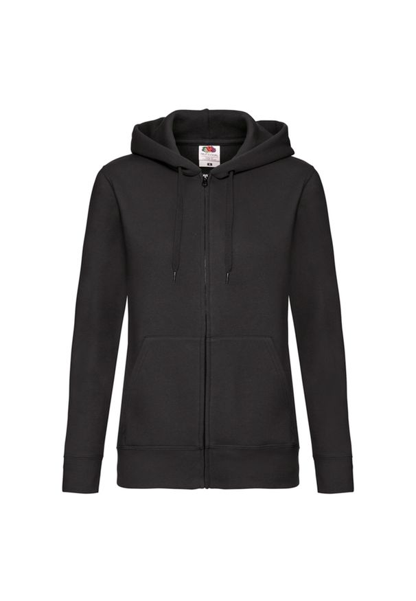 FRUIT OF THE LOOM - Bluza Damska Premium Z Kapturem. Typ kołnierza: kaptur. Kolor: czarny