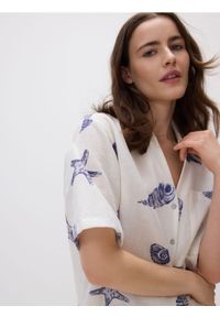 Reserved - Koszula z dodatkiem lnu - jasnoniebieski. Kolor: niebieski. Materiał: len #1