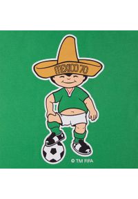 COPA FOOTBALL - Koszulka piłkarska retro Mascote Juanito Campeonato do Mundo México 1970. Kolor: zielony. Sport: piłka nożna