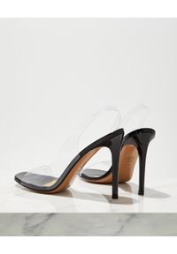ALEXANDRE VAUTHIER - Transparentne sandały Amber Ghost. Zapięcie: pasek. Kolor: czarny. Materiał: lakier, satyna. Wzór: nadruk #3