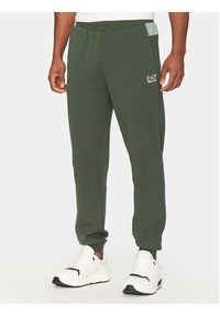 EA7 Emporio Armani Dres 7M000282 AF12660 U8109 Granatowy Regular Fit. Kolor: zielony. Materiał: bawełna, syntetyk #4