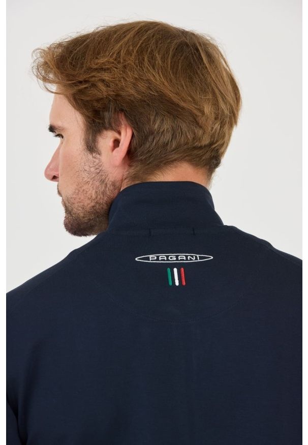 Aeronautica Militare - AERONAUTICA MILLITARE Granatowa bluza rozpinana SWEATSHIRT. Kolor: niebieski