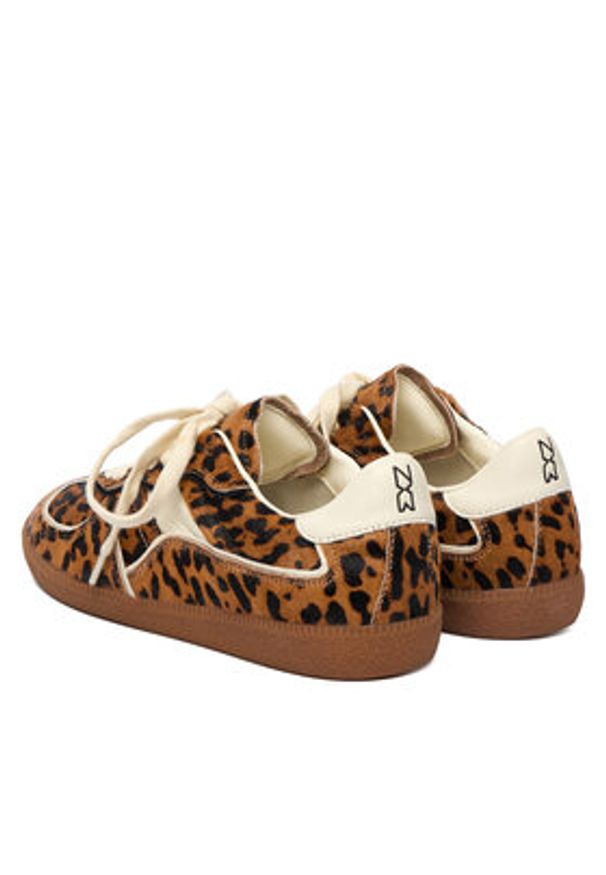 Nokwol Sneakersy August Brązowy. Kolor: brązowy. Materiał: skóra, zamsz