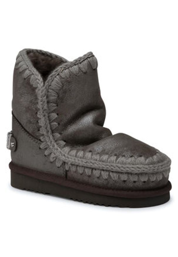 Mou Śniegowce Eskimo 18 With Rhinestones Logo Srebrny. Kolor: srebrny. Materiał: skóra