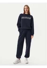 Guess Bluza V4BQ15 K7UW2 Granatowy Regular Fit. Kolor: niebieski. Materiał: wiskoza