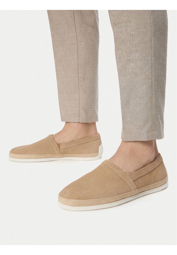 Gino Rossi - GINO ROSSI Espadryle EO-TOMO-01 126AM Beżowy jasny. Kolor: beżowy. Materiał: skóra, zamsz