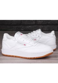 Buty damskie trampki Reebok CLUB C DOUBLE. Kolor: biały, wielokolorowy, brązowy. Model: Reebok Club