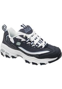 skechers - Buty do chodzenia damskie Skechers D Lites Biggest Fan. Zapięcie: sznurówki. Kolor: niebieski. Materiał: materiał, skóra, syntetyk. Szerokość cholewki: normalna. Sport: turystyka piesza