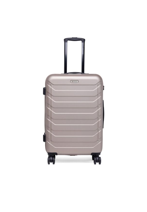 Gino Rossi - GINO ROSSI Walizka średnia CEO-GIN-M-002-05-GOLD Złoty. Kolor: złoty. Materiał: materiał