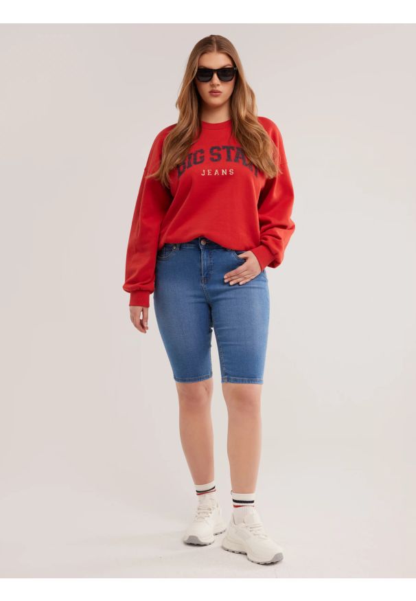 Big-Star - Szorty damskie jeansowe niebieskie Shira 281. Kolor: niebieski. Materiał: jeans. Styl: elegancki, klasyczny