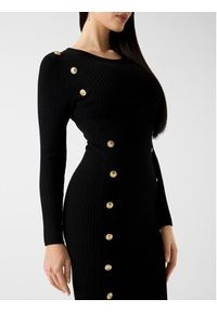 Guess Sukienka dzianinowa W6RK06 Z2YJ2 Czarny Regular Fit. Kolor: czarny. Materiał: wiskoza #2