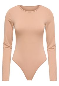 only - ONLY Body Frida 15343926 Beżowy Slim Fit. Kolor: beżowy. Materiał: syntetyk