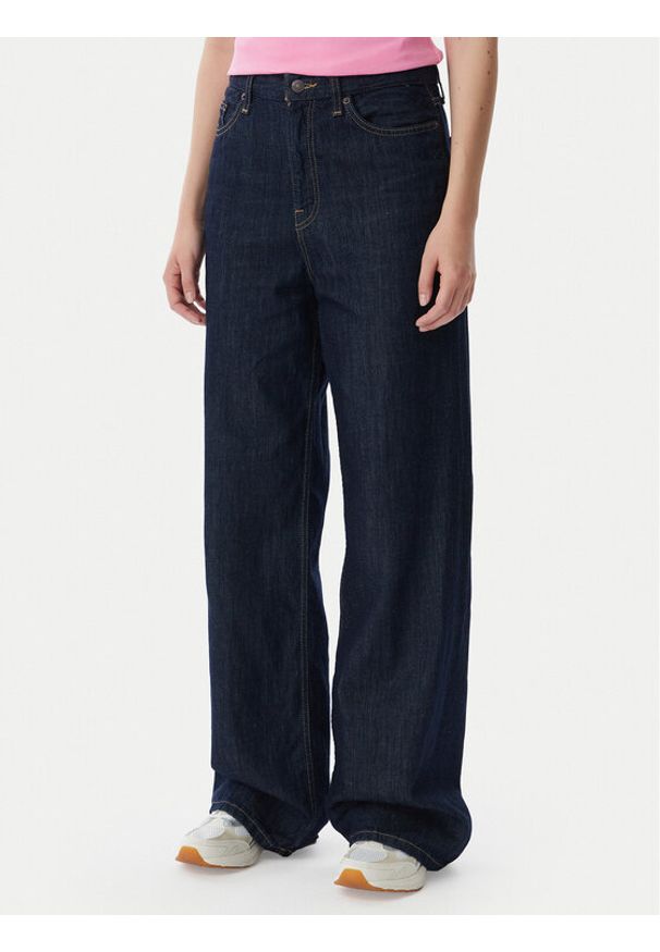 Tommy Jeans Jeansy Claire DW0DW23093 Granatowy Wide Leg. Kolor: niebieski