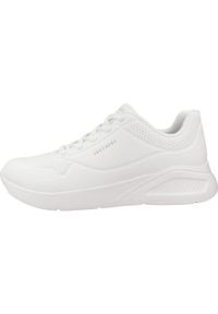 skechers - Buty do chodzenia damskie Skechers Uno Lite. Kolor: biały. Materiał: syntetyk, materiał. Szerokość cholewki: normalna. Sport: turystyka piesza
