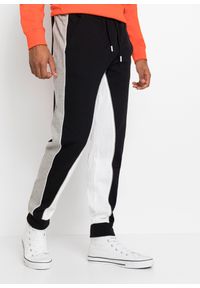 bonprix - Spodnie sportowe. Kolor: czarny. Materiał: materiał. Styl: sportowy