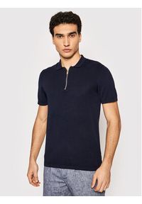 Jack&Jones PREMIUM - Polo Jack&Jones. Typ kołnierza: polo. Kolor: niebieski