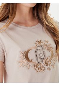 Liu Jo Sport T-Shirt TF5162 JS923 Beżowy Regular Fit. Kolor: beżowy. Materiał: bawełna. Styl: sportowy #3