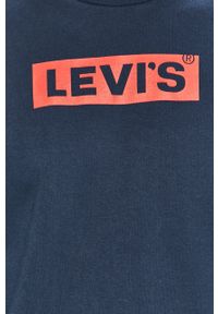 Levi's® - Levi's - Bluza. Okazja: na spotkanie biznesowe, na co dzień. Kolor: niebieski. Materiał: bawełna. Wzór: nadruk. Styl: biznesowy, casual #4