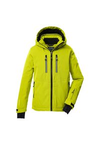 Kurtka narciarska z kapturem dla dzieci Killtec KSW 191. Typ kołnierza: kaptur. Kolor: żółty, zielony, wielokolorowy. Sezon: zima. Sport: narciarstwo #1
