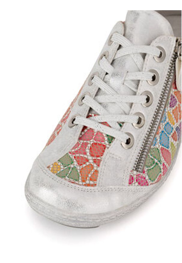 Remonte Półbuty R1402-97 Kolorowy. Materiał: zamsz, skóra. Wzór: kolorowy