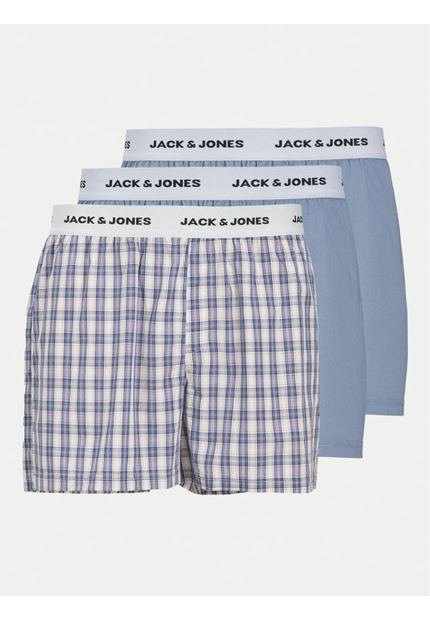 Jack & Jones - Jack&Jones Komplet 3 par bokserek Peter 12265461 Błękitny. Kolor: niebieski. Materiał: bawełna