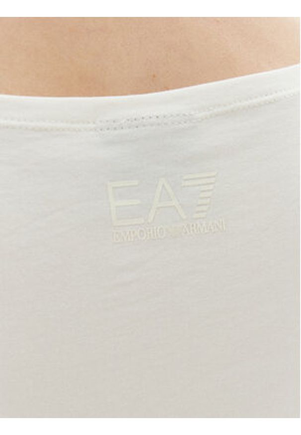 EA7 Emporio Armani T-Shirt 7W000184 AF10373 U0005 Écru Regular Fit. Materiał: bawełna