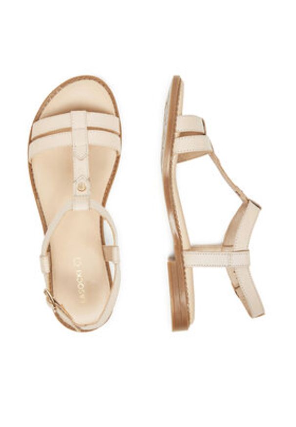 Lasocki Sandały EST-AFIONA-10 Beżowy. Kolor: beżowy. Materiał: skóra