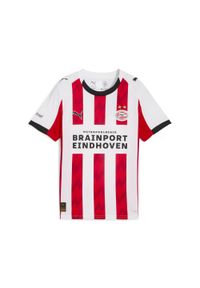 Puma - Młodzieżowa koszulka domowa PSV Eindhoven 25/26 PUMA. Kolor: czerwony, wielokolorowy, biały. Wzór: paski. Sport: piłka nożna #1