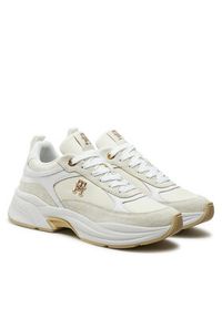 TOMMY HILFIGER - Tommy Hilfiger Sneakersy Th Chunky Feminine Runner FW0FW08616 Écru. Materiał: zamsz, skóra #6