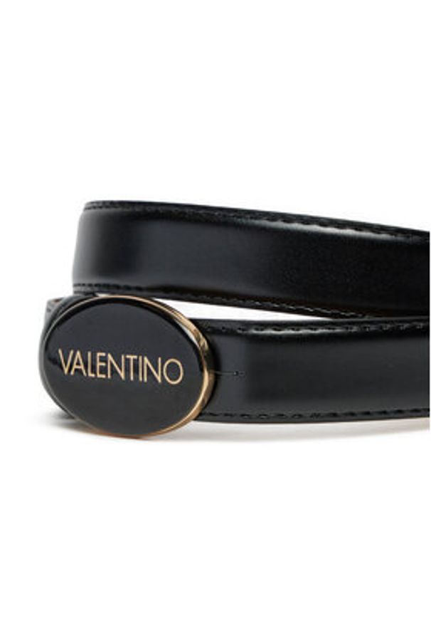 VALENTINO - Valentino Pasek Damski Block VCS8KL56 Czarny. Kolor: czarny. Materiał: skóra