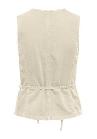 only - ONLY Top Silla 15374051 Kremowy Regular Fit. Kolor: kremowy. Materiał: bawełna #3