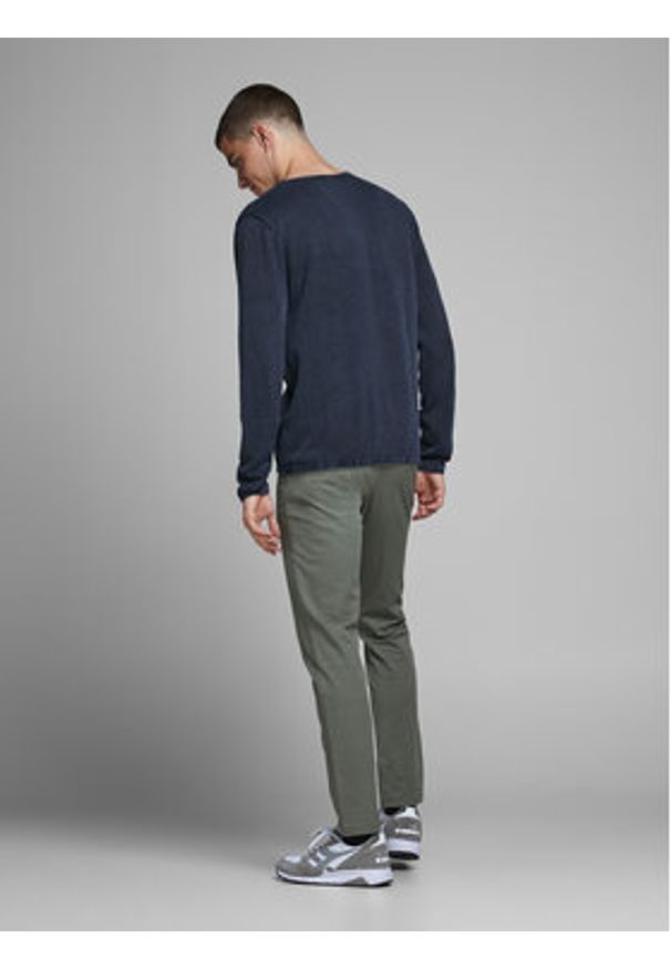 Jack & Jones Sweter Leo 12174001 Granatowy Regular Fit. Kolor: niebieski. Materiał: bawełna