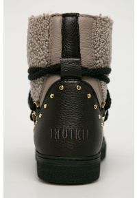 Inuikii - Śniegowce skórzane. Nosek buta: okrągły. Zapięcie: sznurówki. Kolor: brązowy. Materiał: skóra. Obcas: na platformie #2