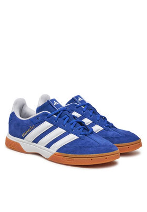 Adidas - adidas Buty halowe Spezialist JH8776 Granatowy. Kolor: niebieski. Materiał: skóra, zamsz