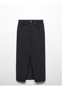 mango - Mango Spódnica jeansowa Aida 67040261 Czarny Regular Fit. Kolor: czarny. Materiał: jeans #3
