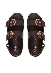 Clarks Sandały Aristella Bay 26185806 Brązowy. Kolor: brązowy. Materiał: skóra #4