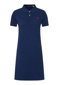 Polo Ralph Lauren Sukienka codzienna Polo Shirt Shop 211799490005 Granatowy Regular Fit. Okazja: na co dzień. Typ kołnierza: polo. Kolor: niebieski. Materiał: bawełna. Typ sukienki: proste. Styl: casual #4