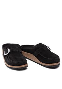 Birkenstock Klapki Buckley 1017826 Czarny. Kolor: czarny. Materiał: welur, skóra #5