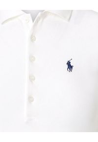 Ralph Lauren - RALPH LAUREN - Koszulka Polo Slim Fit. Typ kołnierza: polo. Kolor: biały. Materiał: bawełna, materiał. Wzór: aplikacja, haft #6