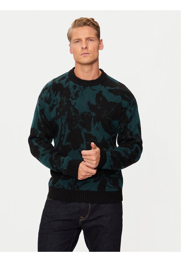 Jack & Jones - Jack&Jones Sweter Rollie 12215468 Zielony Relaxed Fit. Kolor: zielony. Materiał: syntetyk