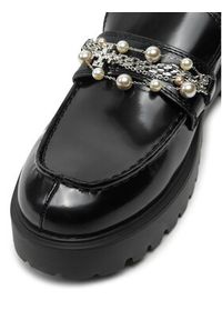 Tory Burch Loafersy Embellished Classic Lug Loafer 165828 Czarny. Kolor: czarny. Materiał: skóra